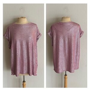 Topshop metallic tee